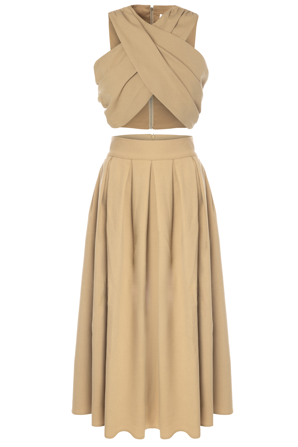Jules Çapraz Bluz Camel 3